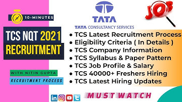 TCS NQT 2021 - TCS Recruitment 2020 for Freshers | TCS Nextstep Registration | TCS Selection Process
