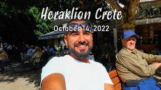 Heraklion Crete, Walking tour 4k, Greece 2022