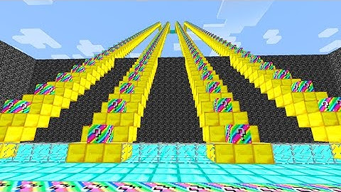 LUCKY RAINBOW BLOCKS STAIRCASE MOD CHALLENGE - MINECRAFT MODDED MINI-GAME!