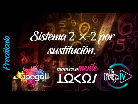 Sistemas 𝟐×𝟐  por sustitución.(Clase 93)