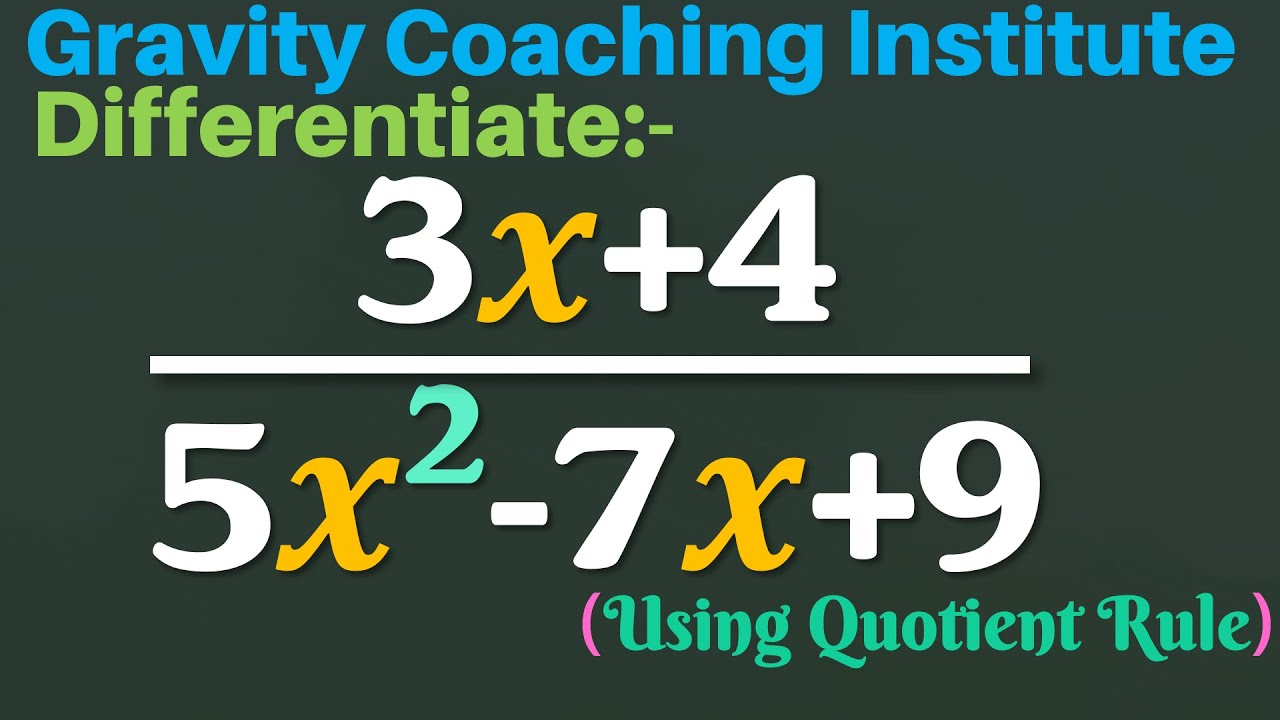 Differentiate 3x 4 5x 2 7x 9 Derivative Of 3x 4 By 5 X Square differentiate-3x-4-5x-2-7x-9-derivative-of-3x-4-by-5-x-square