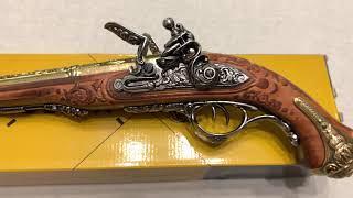 Пистоль Наполеона кремневый двуствольный, Napoleon Pistol With 2 Barrels, France 1806, Denix 1026 Пистоль Наполеона кремневый двуствольный, Napoleon Pistol With 2 Barrels, France 1806, Denix 1026