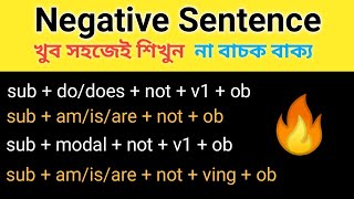 How To Make Negative Sentence Use Of Negative Sentence English Grammar