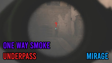 Mirage Underpass One Way Smoke towards Top Mid (Middle) - CS:GO