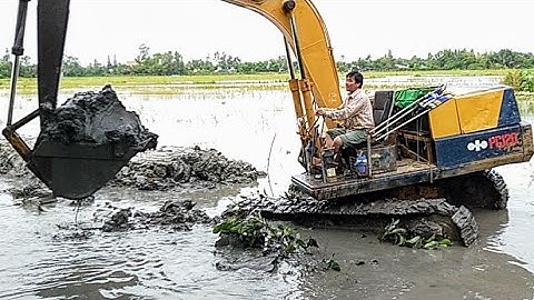 XÁNG CẠP MÚC BỜ NGẬP NƯỚC // MÁY XÚC MIỀN TÂY