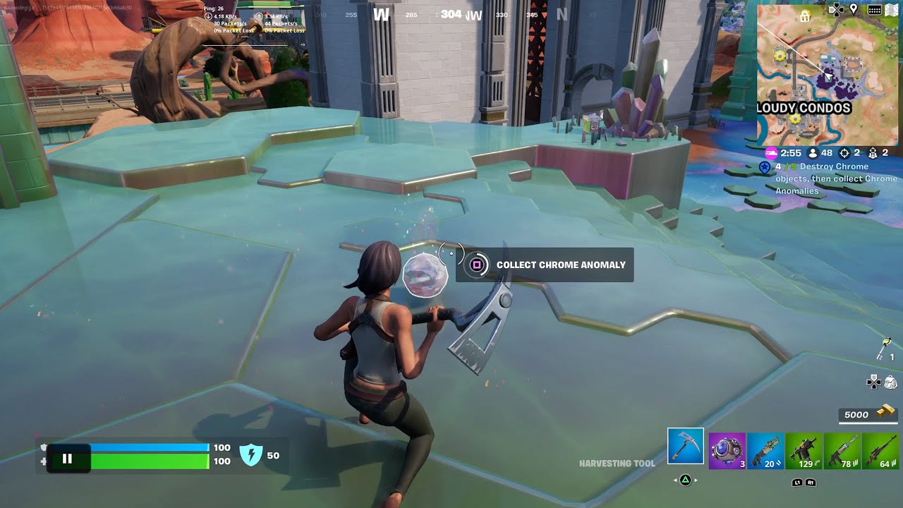 Destroy Chrome Objects then collect Chrome Anomalies Fortnite YouTube