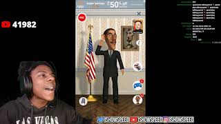 ISHOWSPEED PLAYS MY TALKING OBAMA 😂 (FULL VIDEO) screenshot 4
