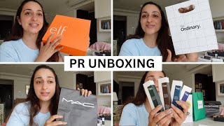 My First PR UNBOXING Video | Mac, Benefit, Estee Lauder, Nykaa, Ordinary, Kay Beauty &amp; More