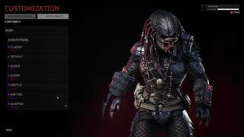 Elder Predator New Skin Customization Post Patch Update 2.02 • Predator Hunting Grounds