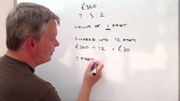 How to calculate ratio - sharing money GCSE question