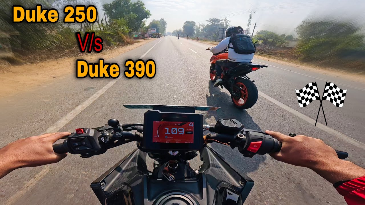 Duke 390 se race lag gayi 😱 || Duke 250 v/s Duke 390 🔥