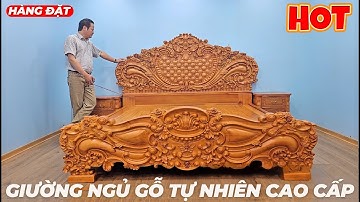 Giường Ngủ Cao Cấp Gỗ Tự Nhiên - mẫu giường ngủ gỗ tự nhiên nguyên khối - Giường tủ Đẹp