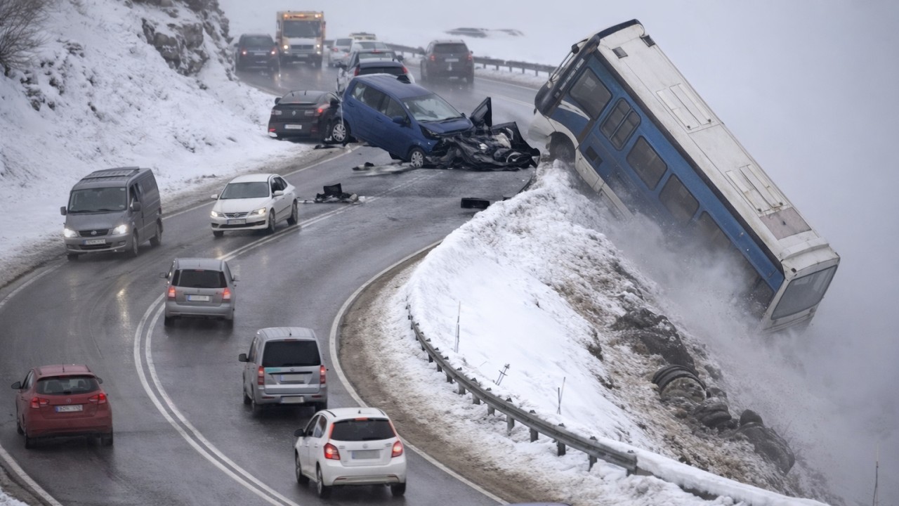 Winter Driving Fail EXTREME Icy Road Nightmare – Cars Losing Control in Deadly Winter ...
