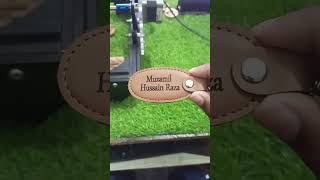 leather key chain engraving with name 🎁 details set by step