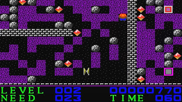 AMIGA BOULDERDASH 1992 v0 9 FROM C64 BOULDER DASH ELEMENTS AS SAID ON INSTRUCTIONS By Jeff Bevis