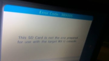 This SD Card is not the one prepared for use with the target WII U console. Error on WII