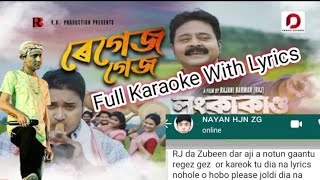 Regez Gez Karaoke With Lyrics // Zubeen Garg // Langkananda // Requested By @Nayan Hjn ZG Thumb