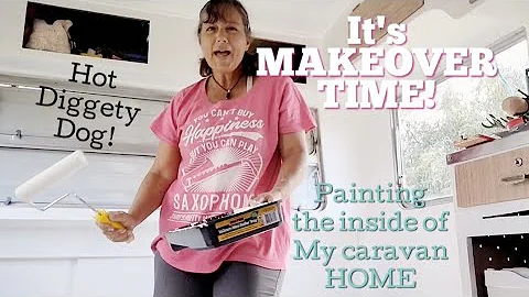 It's Makeover Time! Painting the inside of my vintage caravan tiny home