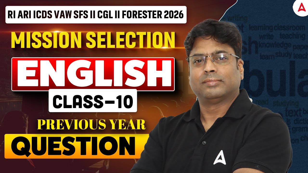 English for RI ARI ICDS, VAW, CGL, Forest Guard | English Previous Year Questions by Abhishek Sir#10