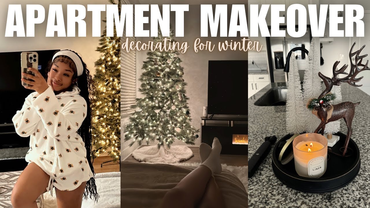 VLOGMAS: DECORATING MY APARTMENT FOR WINTER ️ | cozy, inspo, decor haul ...