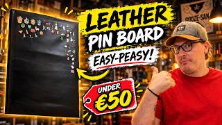 DIY leather Pin Board - a cheap way to display your pins