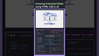 Animated Responsive House Slider Using HTML CSS JS 🤯😱 #coding #python #javascript #html #css