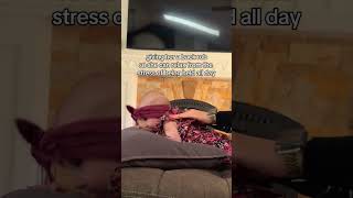 giving her a back rub so she can relax from the stress of being held all day 💥 Momlife heart full ❣️