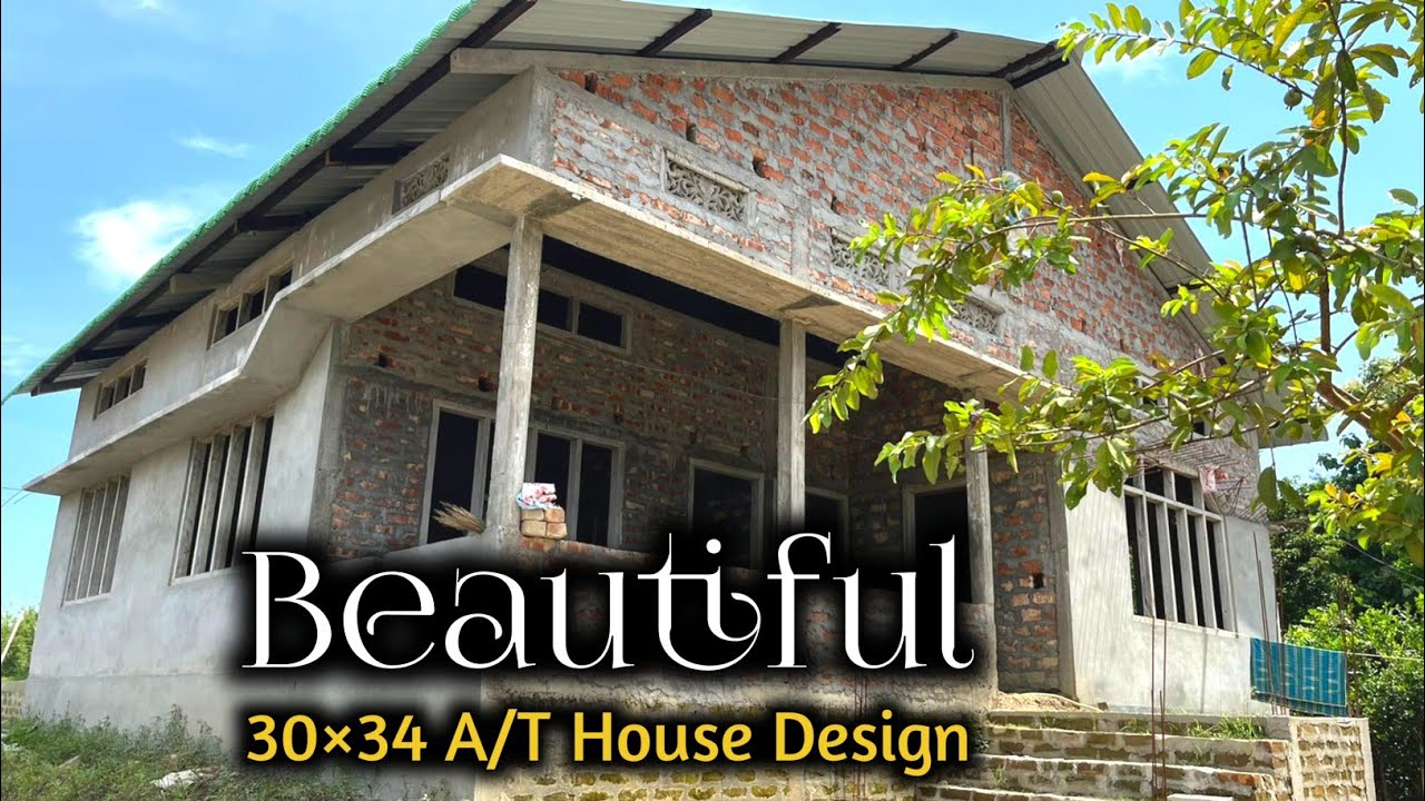 30×34 Assam Type House Design Beautiful Assam Type House Low