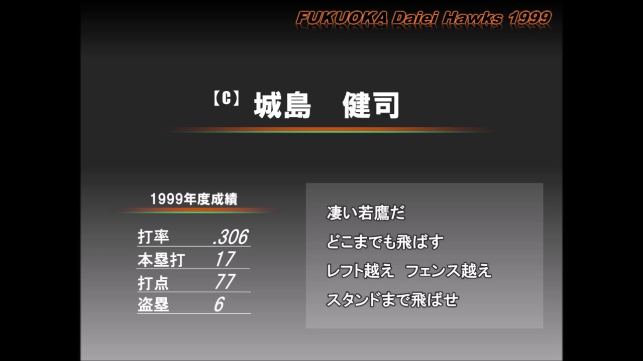 福岡ダイエーホークス1-9【1999年】