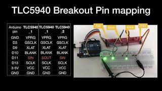 PWM output pins extension using TLC5940 #EP2 Multiple TLC5940 - YouTube