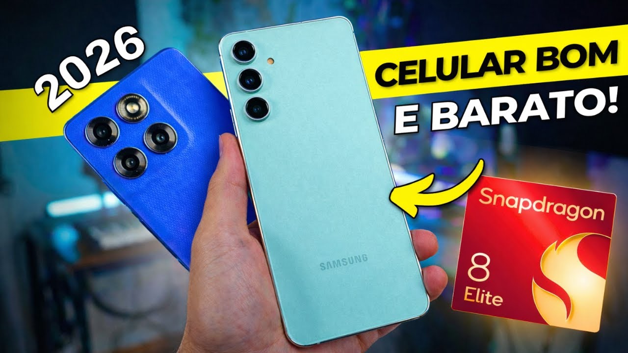 TOP 7 MELHORES Celulares BOM e BARATO em 2026! (RODA TUDO) - YouTube