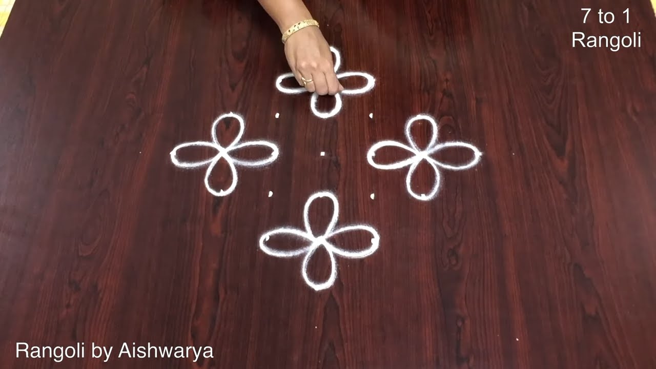 Shivaratri Special Rangoli Designs | 7 dots Easy & Simple Muggulu ...