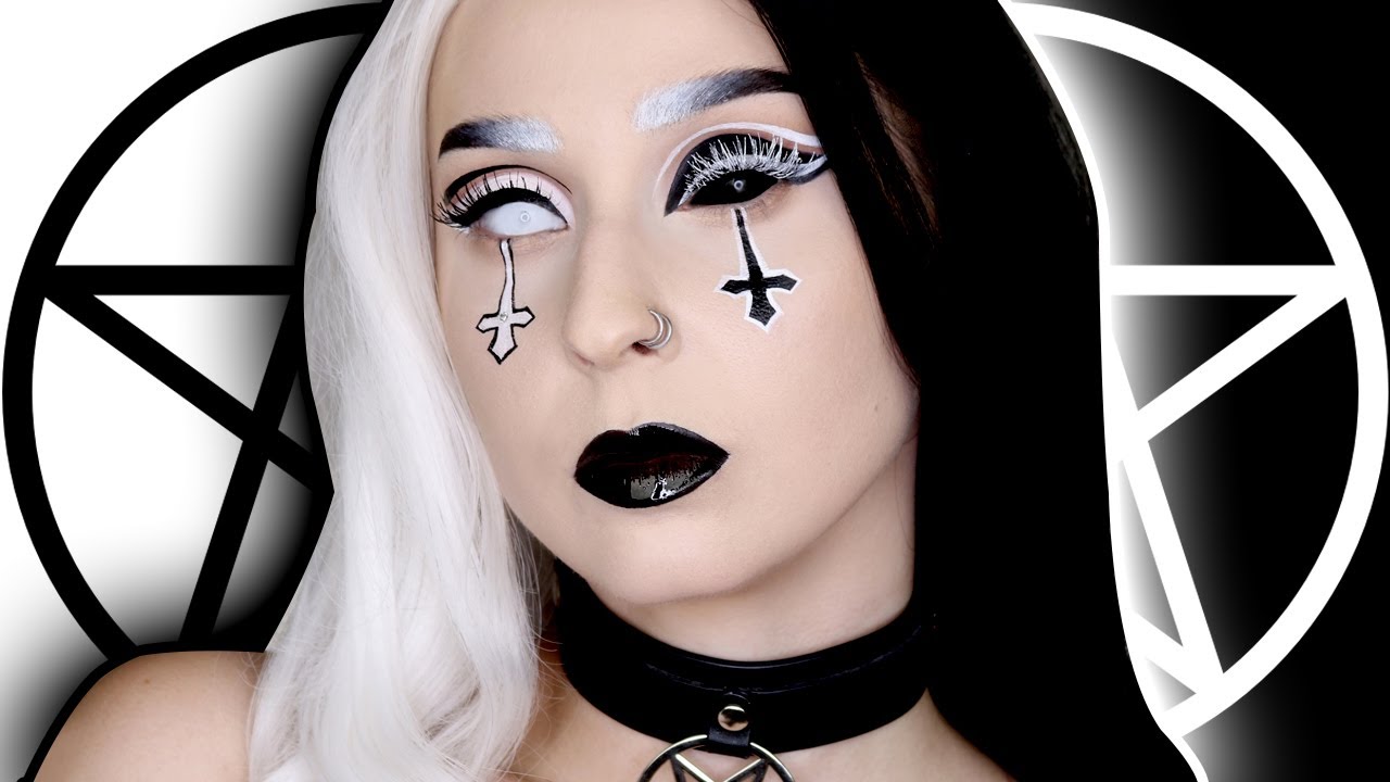 Sorciere Noire Blanche Maquillage Et Costume Halloween Youtube