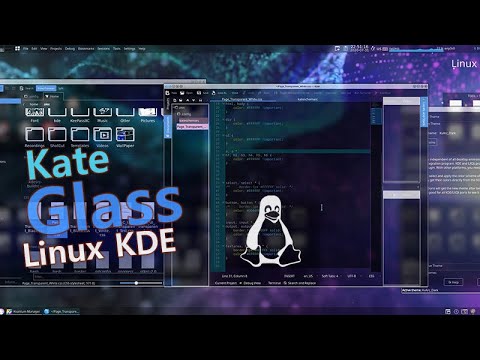 Linux KDE QT Text Editor (Kate Glass Hack) V1.1 - YouTube