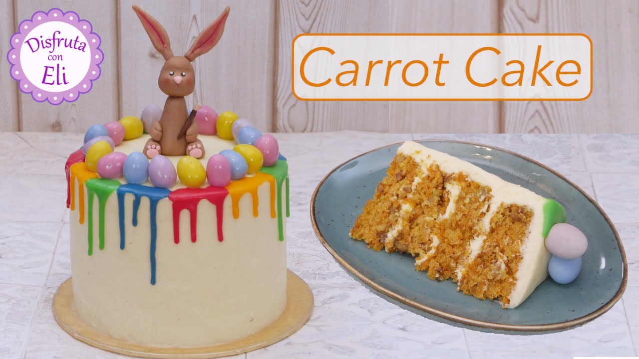 Carrot Cake de Conejito Pascua / Cómo hacer conejo de fondant paso a paso / Pastel de Zanahoria