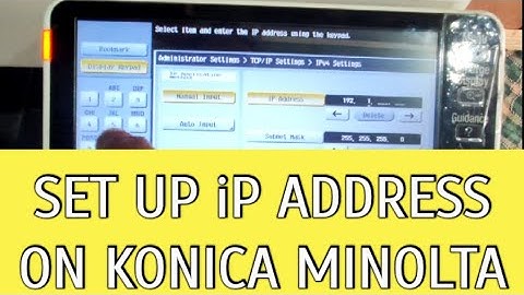 HOW TO SET UP IP ADDRESS ON KONICA MINOLTA BIZHUB All MODELS PHOTOCOPIERs #konicaminolta #bizhub #IP