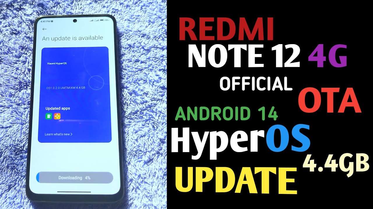 Redmi Note 12 Pro 4G HyperOS update is coming soon 