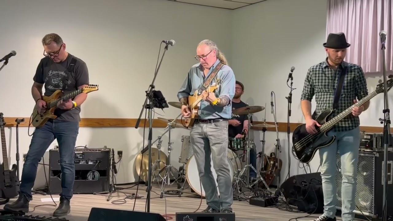 Redhead Mack Band playing part of Oppression at East Coulee Springfest, May 5 2023