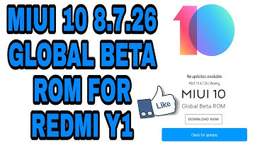 MI 10 Global beta ROM for redmi Y1