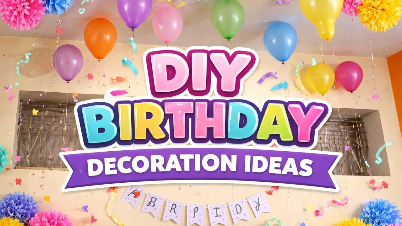 Diy birthday banner || DIY birthday decoration ideas 🎁🎊🎉