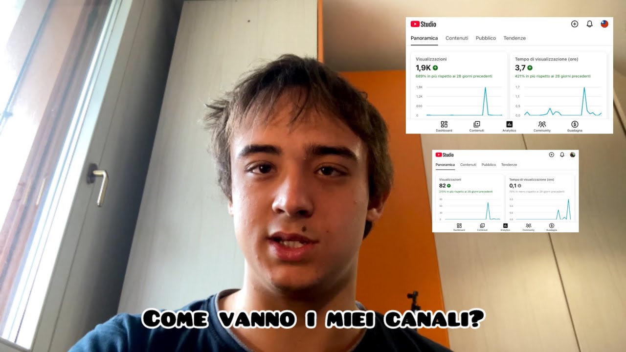 I miei altri canali YT, 2 mesi dopo…