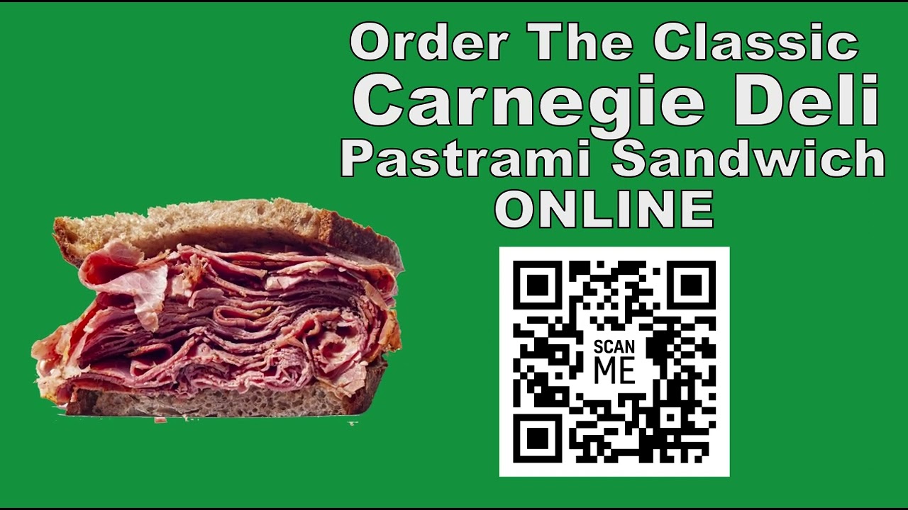 Order Online Classic Carnegie Deli Mile High Pastrami Sandwich Broad Nosh Bagel Deli Catering NYC