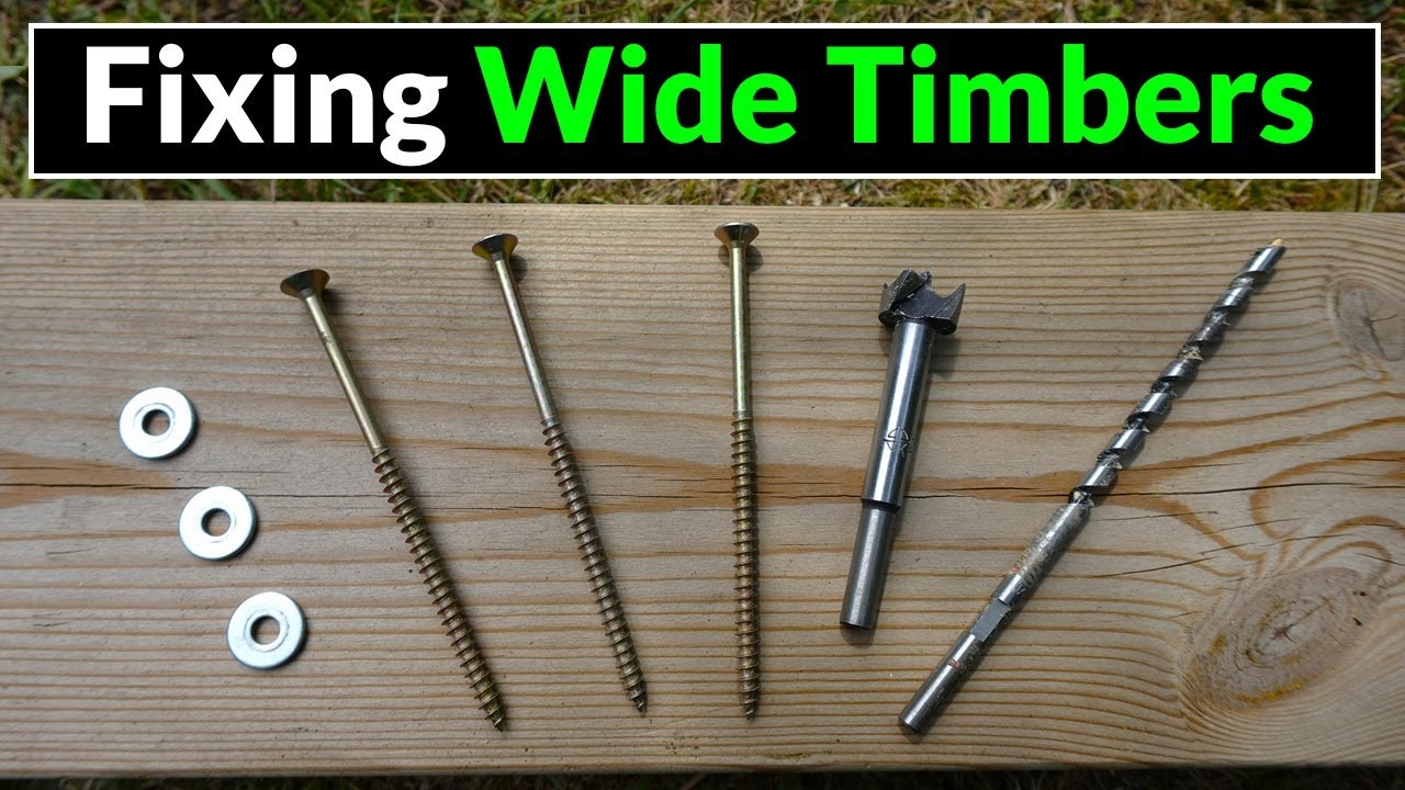 Timber Fixing Methods How to Securely Fix Wide Timbers with Screws & Washers - YouTube