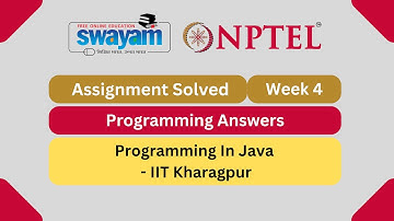 Programming In Java Week 4 | Programming Assignment | My Swayam | #nptel #nptel2025 #myswayam