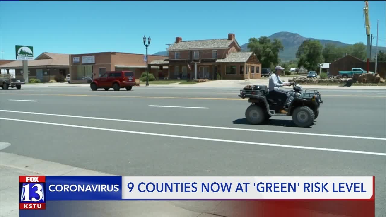 Some rural Utah counties now at 'green' coronavirus risk level