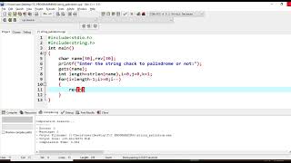 String palindrome or not in c programming ||C programming || Kid coder