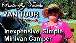 Inexpensive, Simple Minivan Camper Van Tour
