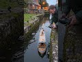 English Narrowboat Passing Through a Canal Lock at #ai #viral #viralvideo