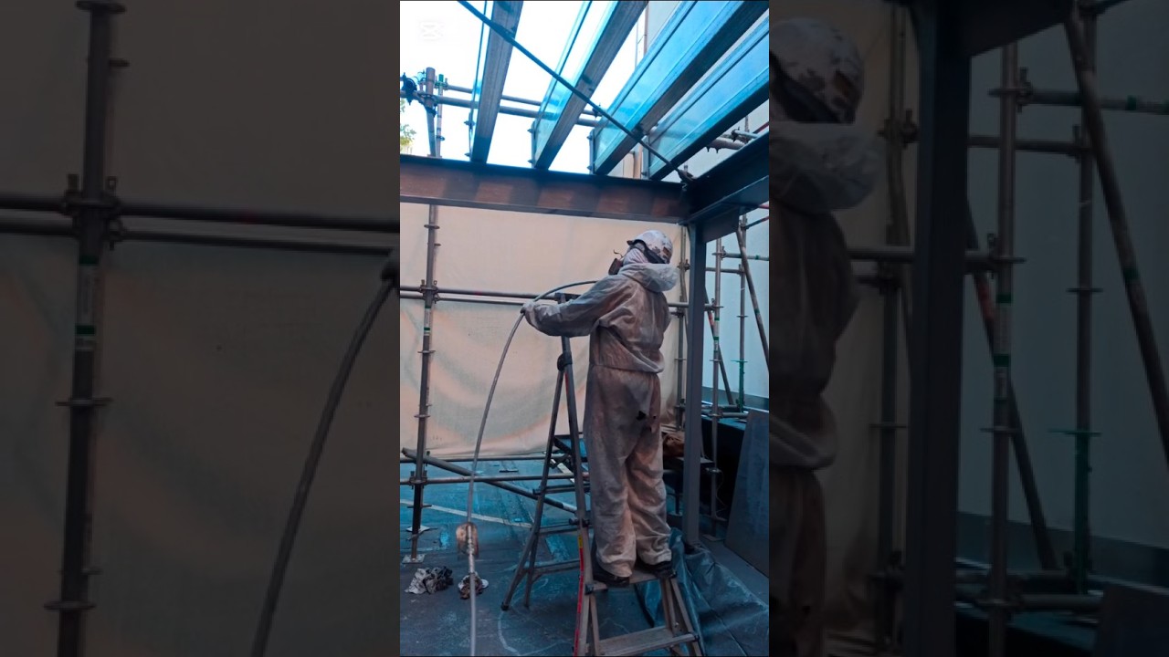 Spray Painting Passive Fire Paint on Site | SL Sparky NZ