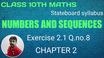 Class 10th Exercise 2.1 Q.no.8 Numbers and sequences